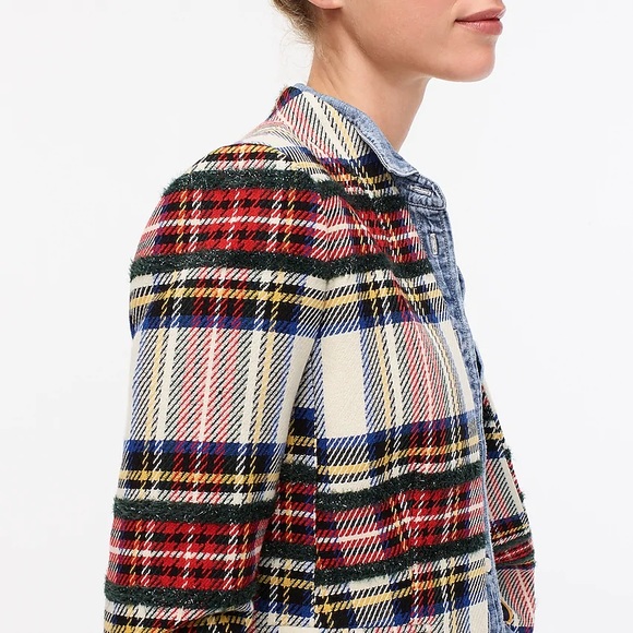 New JCrew Going-Out Blazer in Snowy Stewart Tartan - Picture 2 of 4
